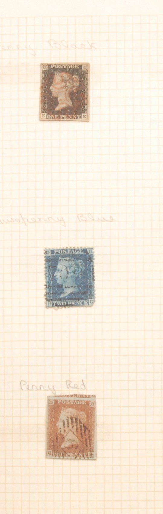 Stamps - GB small album 1840 - 1970, QV 1d black, four margins, various S/printed, etc, strip of six - Bild 3 aus 3