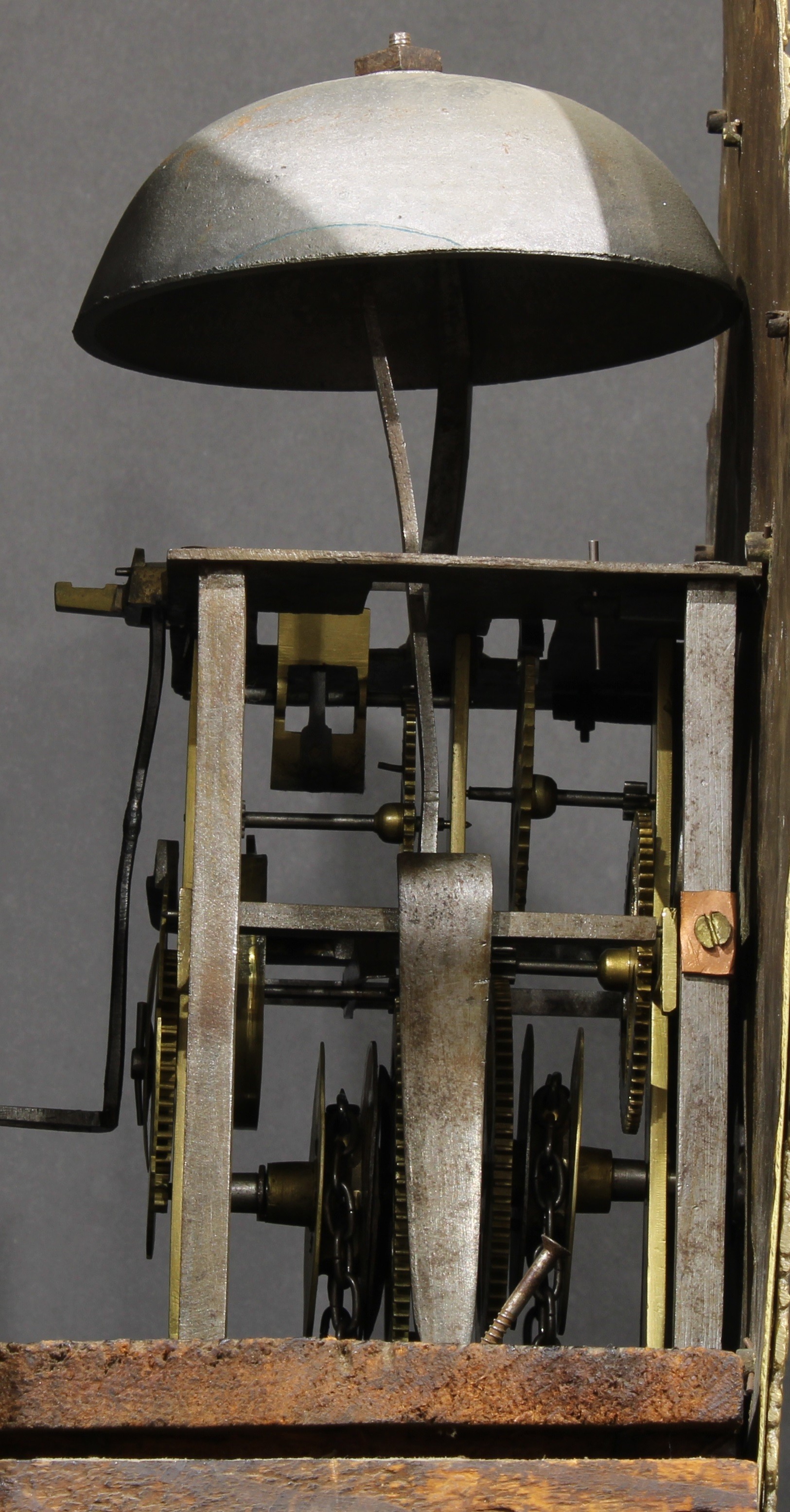 An 18th century Oxfordshire Quaker longcase clock, 30.5cm arched brass dial inscribed Richard - Image 5 of 6