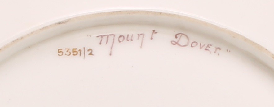 A Coalport Named View shaped circular plate, painted by P. Simpson, signed, Mount Dover, within - Image 5 of 6