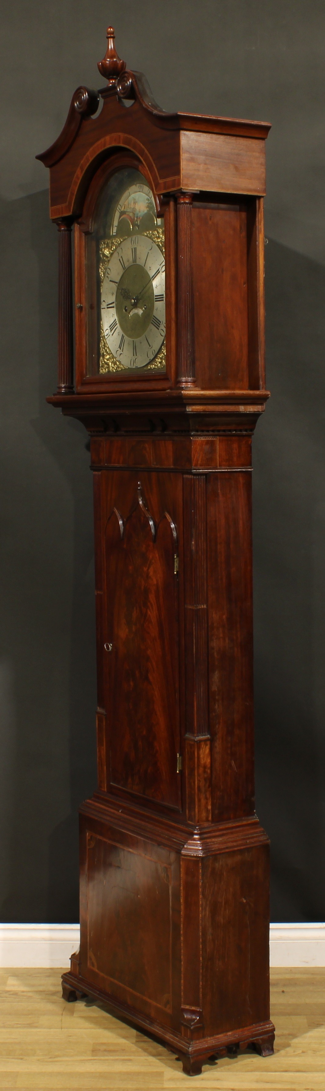 A George IV Lancashire mahogany longcase clock, 34cm arched brass dial inscribed EDMD SCHOLFIELD, - Image 3 of 7