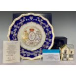 A Royal Crown Derby limited edition plate to commemorate the Golden Wedding Anniversary of H.M Queen