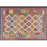 Oriental Rugs and Carpets - a Chobi Kilim, 198cm x 140cm