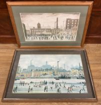 Pictures & Prints - L.S. Lowry, after two prints, Northern River Scene and Mill Scene 40cm x 59cm,