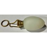 A Victorian egg shaped satin glass scent