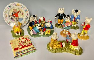 A Royal Doulton Rupert The Bear model, Rupert's Toy Railway, RB1, limited edition 422/2,500,