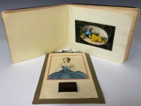 Boxes & Objects - an autograph album, watercolours, drawings, etc; a watercolour calendar 1929 (2)