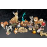 A Winstanley model, of a kitten, signed, 17cm high; a Beswick model, of a Rough Collie; other animal