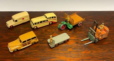 Toys & Juvenalia - a collection of unboxed Dinky Toys diecast models, comprising 27f Estate car,