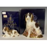 An associated pair of Royal Crown Derby paperweights, Molly and Scruff Puppy, exclusive to the Royal
