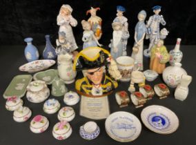 A Royal Doulton character jug, Vice-Admiral Lord Nelson, D6932, certificate, boxed; a Coalport