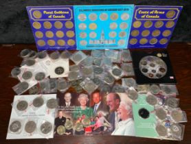 Coins - various, base metal, commemorative issues; crowns; decimal currency; £2 and £5 coins; etc