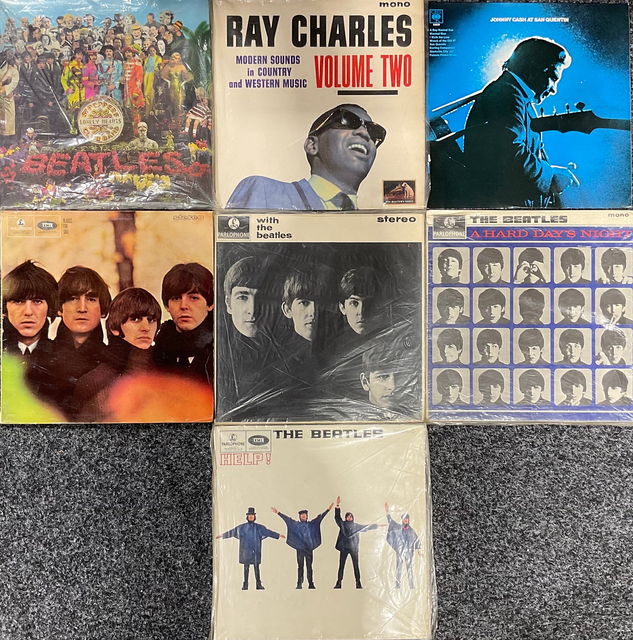 Vinyl Records - LP's - Beatles, Sergeant Peppers Lonely Hearts Club Band, Hard Day's Night, Help,