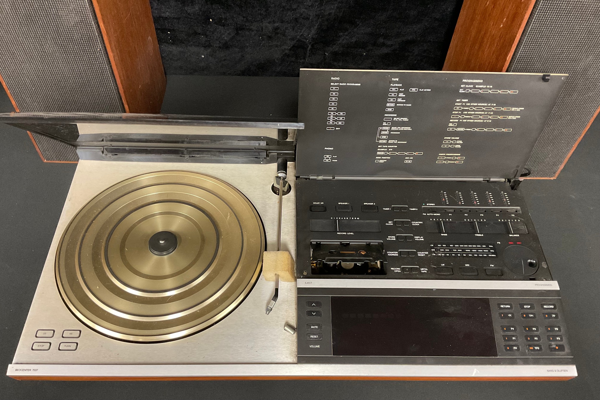 A Bang & Olufson Beocenter 7007 combination cassette, tuner and record player system; a pair of Bang - Image 2 of 2