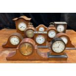 Clocks - late Victorian and Edwardian mantel clocks, various, Aesthetic Movement, Sheraton