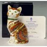 A Royal Crown Derby paperweight, Marmaduke, specially commissioned by The Guild of China and Glass
