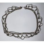 Jewellery - an Indian white metal wedding belt, 77cm long