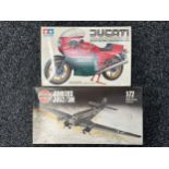 Model Construction kits: Tamiya Ducati 900 Mike Hailwood Replica Motorcycle 1/12th scale. Along with