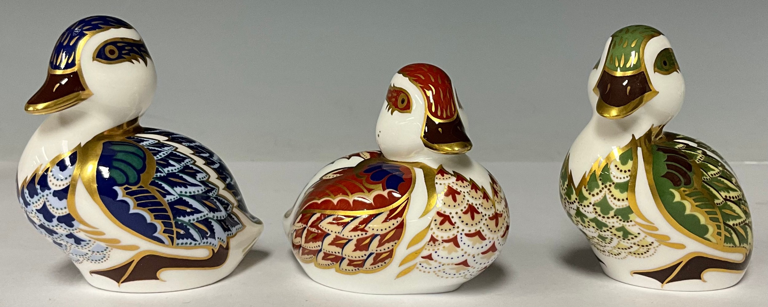 A Royal Crown Derby paperweight, Derbyshire Duckling, one of an exclusive edition commissioned by