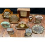 Clocks - early to mid 20th century, Elliott, faux-tortoiseshell, Art Deco, retro, etc (10)