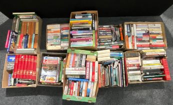 Books - a quantity of railway related books and magazines; others, fiction including Bill Bryson,