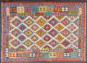 Oriental Rugs and Carpets - a Chobi Kilim, 198cm x 140cm
