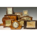 Clocks - Art Deco mantel, various forms and materials, Bakelite, etc