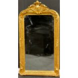 A Louis XIV style ‘Baroque’, arched, gilt-wood effect mirror, approx. 157cm high, 84cm wide