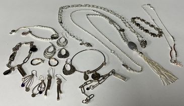 Costume Jewellery - assorted necklaces, earrings, bangle; qty