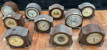 Clocks - Art Deco period Bakelite, military broad arrow mark, etc (10)