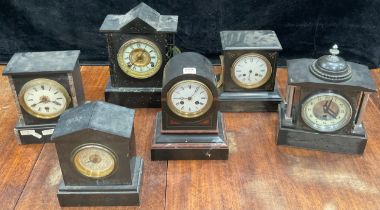 Clocks - late 19th century French marble (6)