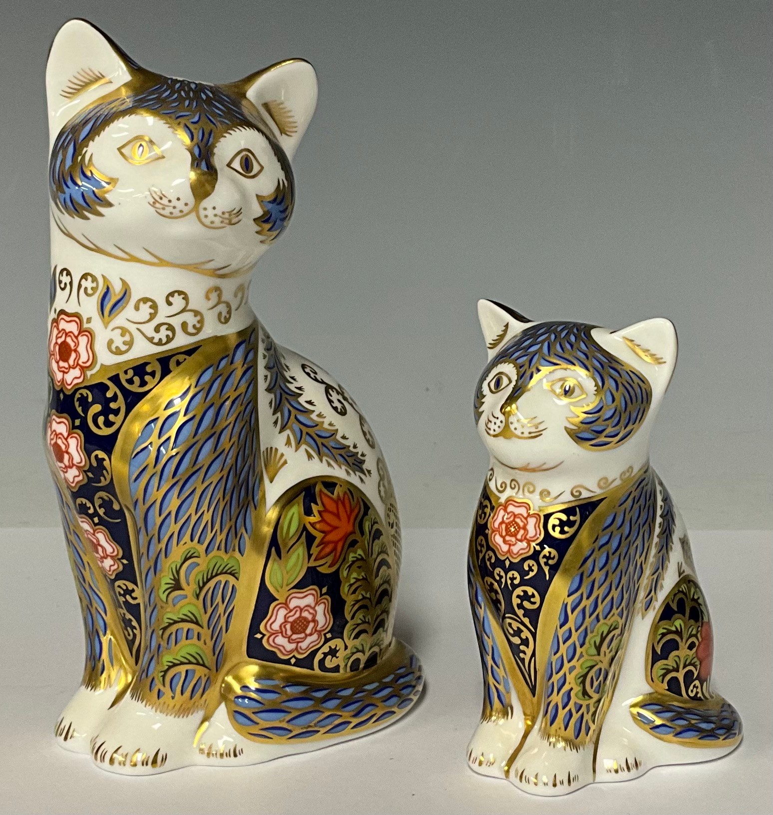A Royal Crown Derby paperweight, Fireside Cat, specially commissioned by Peter Jones of Wakefield, - Image 2 of 2