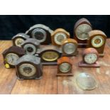 Clocks - early and mid 20th century mantel clocks, Bakelite, burr walnut, etc, various makers,