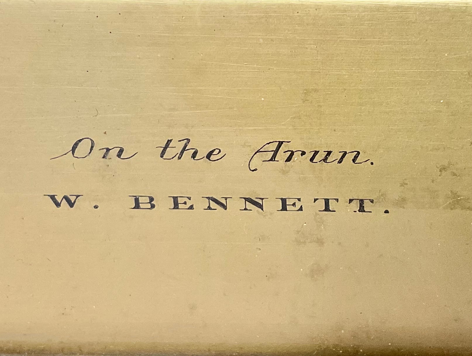 William Bennett (1811-1871) On the Arun monogrammed, watercolour on paper, 13cm x 22cm - Image 3 of 4