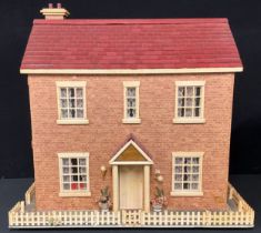 Toys & Juvenalia - A 1970s Georgian style doll’s house with various doll’s house furniture and