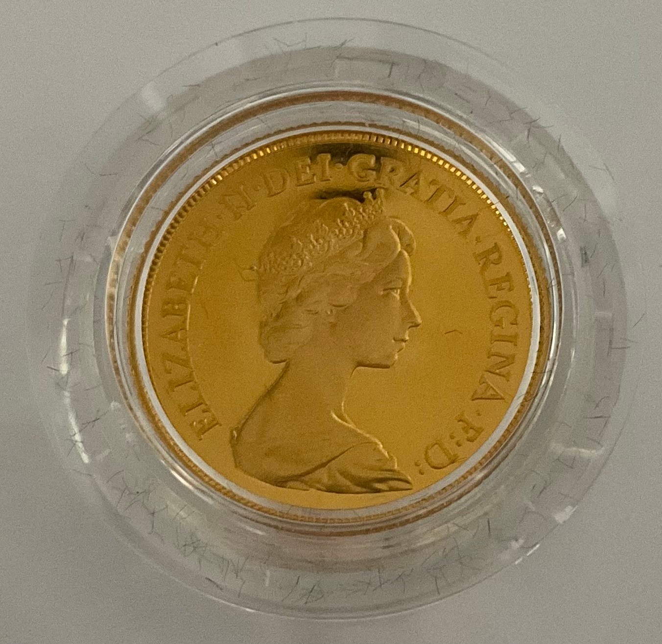 A Royal Mint Elizabeth II full gold proof sovereign, capsulated, certificate, boxed - Image 2 of 3