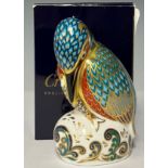 A Royal Crown Derby paperweight, Kedleston Kingfisher, one of an exclusive edition commissioned by