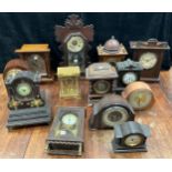 Clocks - various, American gingerbread, architectural, etc (qty)