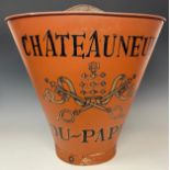 A large reproduction French grape hopper, inscribed Châteauneuf Du-Pape, 63cm high