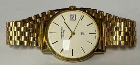 A gentleman's 9ct gold Mappin & Webb long service watch, British Railways Board, presented in