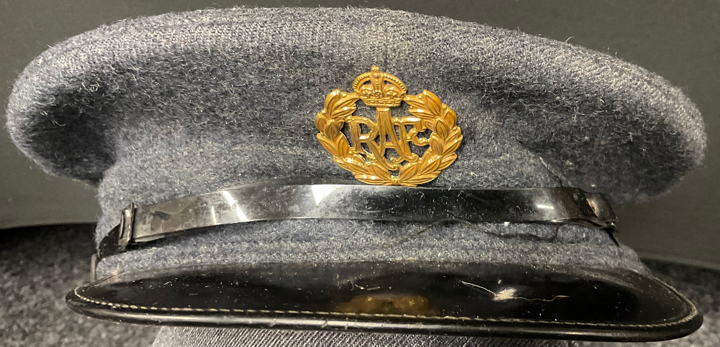 RAF Other Airmans Service Dress cap with Kings Crown Cap Badge (Missing Black Cap Band) no makers - Image 2 of 2