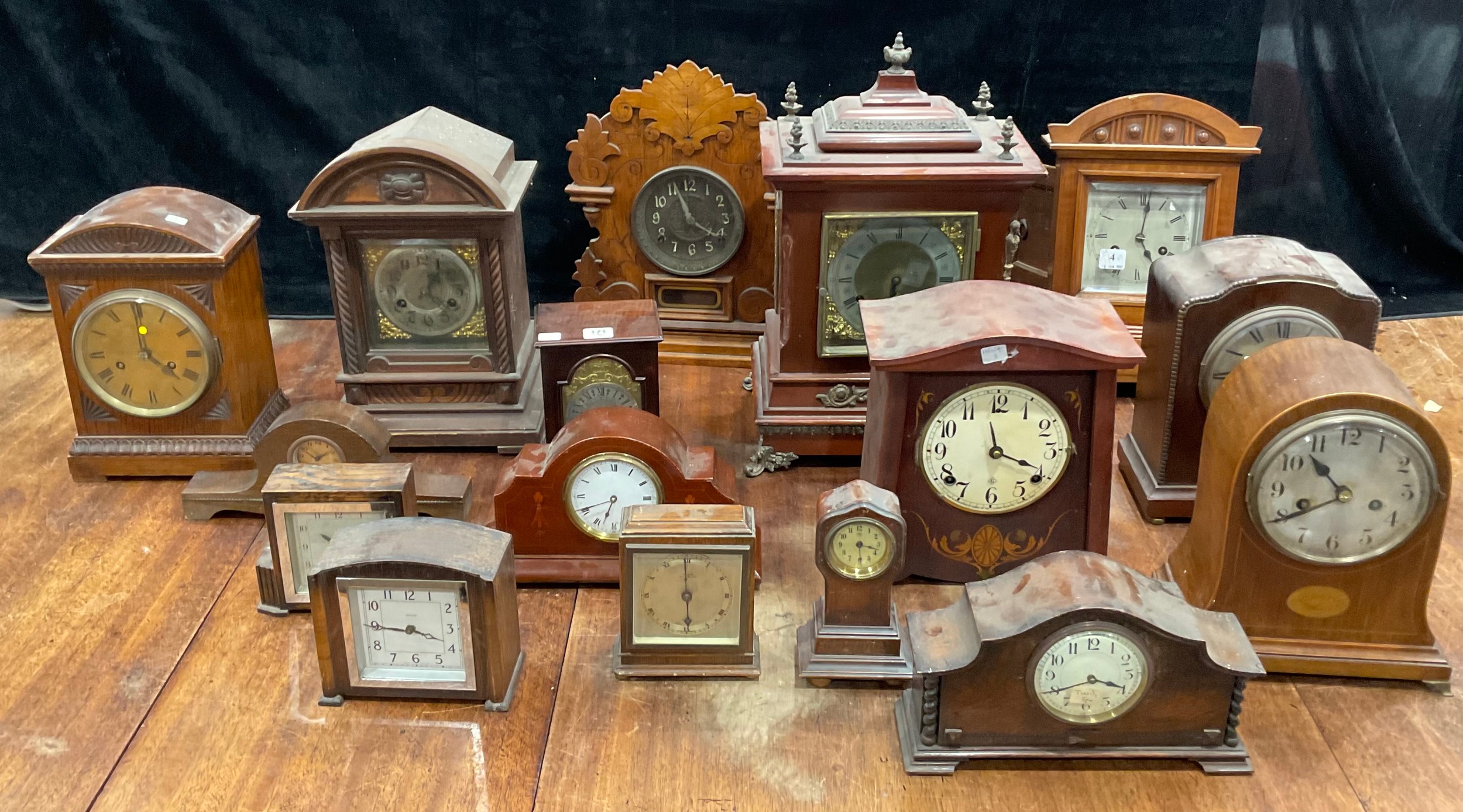Clocks - Edwardian and later, including American, oak, etc (16)