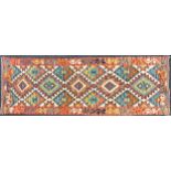 Oriental Rugs and Carpets - a Chobi Kilim runner, 197cm x 69cm