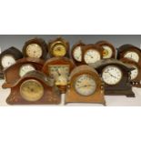 Clocks - Edwardian and early 20th century, including mahogany and marquetry, Art Deco, etc (12)