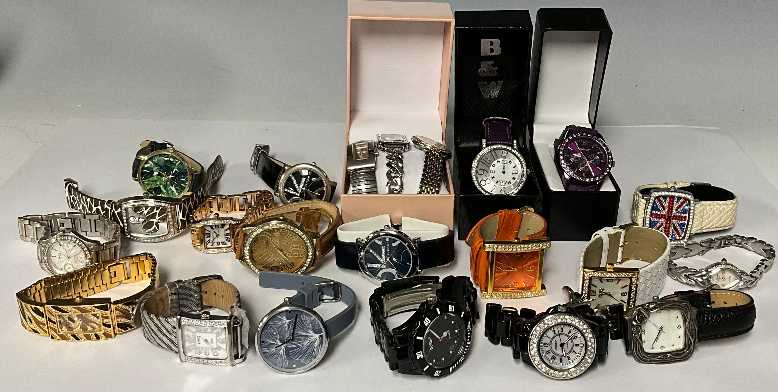 Fashion Watches - assorted including Butler and Wilson, Gossip, Disney Land, DMQ, some boxed; qty