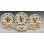 A set of six Royal Crown Derby Imari palette A.962 pattern coffee cups and saucers, shaped
