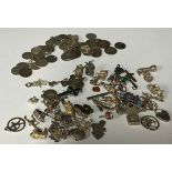 A sterling silver charm, windmill, St Paul's Cathedral, Port and Starboard lanterns, bagpipes,