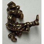 A 9ct gold Cossack dancer charm, marked 375, 5.3g