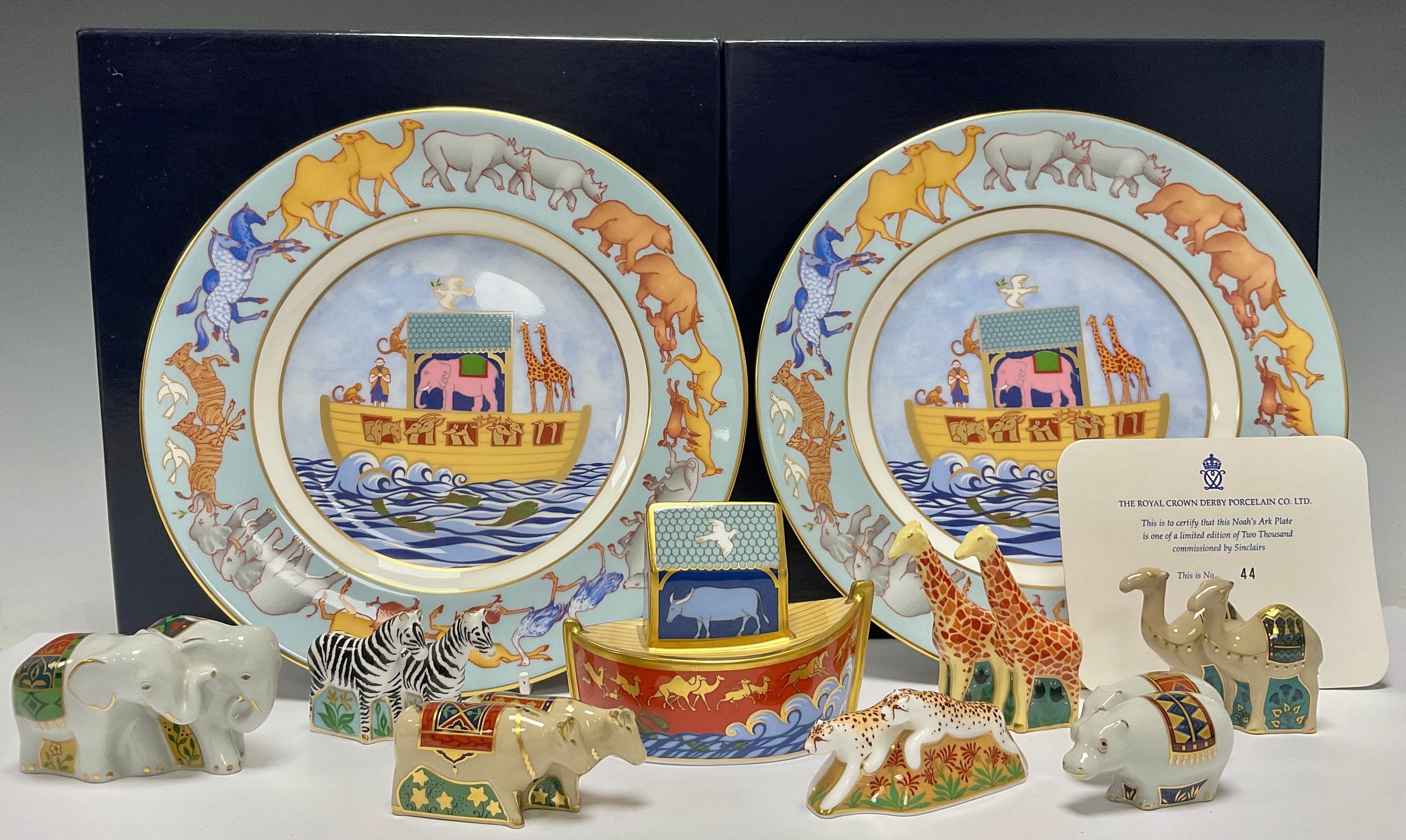 A Royal Crown Derby Treasures of Childhood Collection, Noah's Ark, 8cm, printed mark, seven