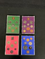 Coins - four proof sets, Coinage of GB and NI, 1970, 1973, 1975 and 1977