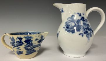 Ceramics - an 18th century style Meissen sparrow beak jug, 12.5cm high; an early Pearlware jug, 5.